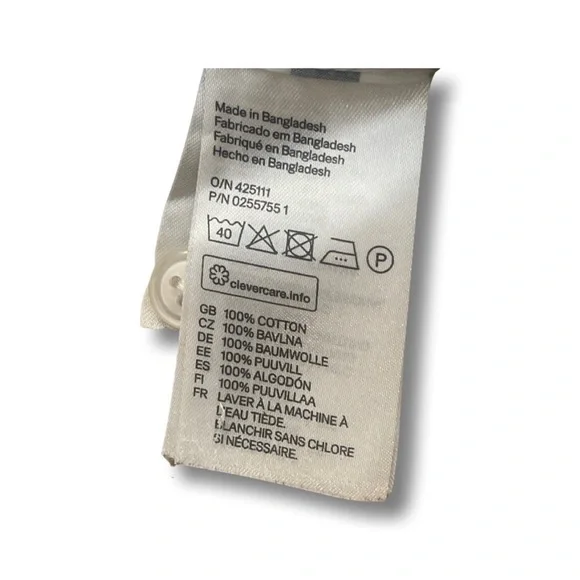 H & M Logo Men’s 100% Grey & Blk Plaid Casual Button Down Shirt Size XL NWT - Picture 14 of 14